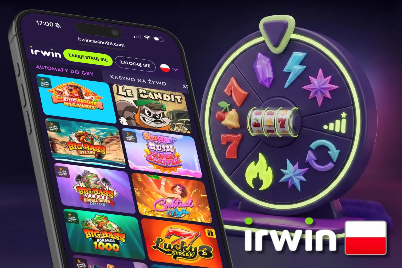 Kategorie automatów online dostępnych w Irwin Casino