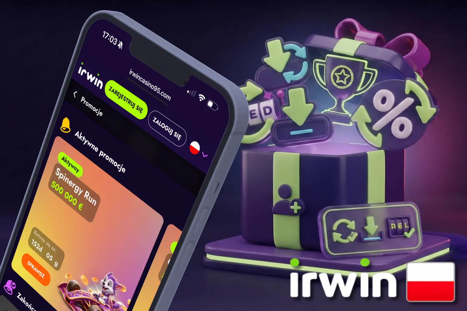 Bonusy na automaty i promocje Irwin Casino